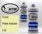 Preview: Ford, Pale Adobe, LQ: 400ml Sprühdose + 400ml Klarlack - Set, von ATW Autoteile West.